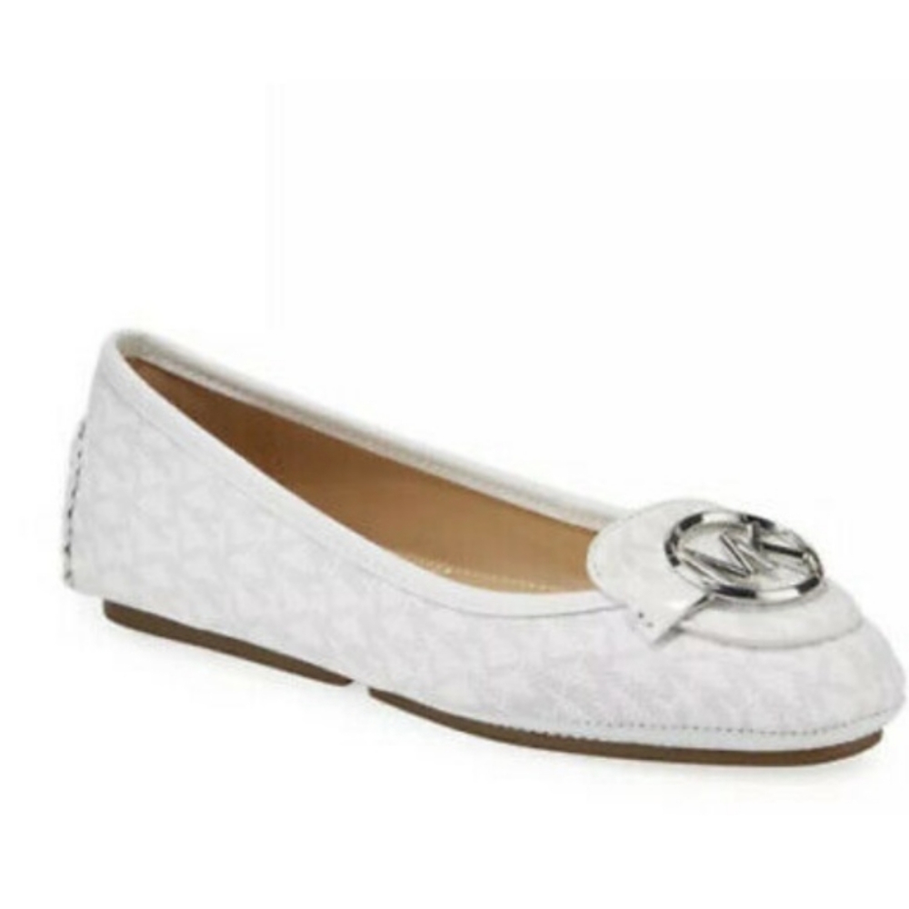 Michael Kors Fulton White Woman Moccasin 10M